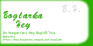 boglarka hey business card